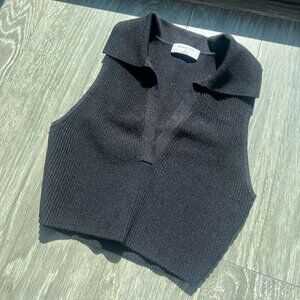 Aritzia Babaton Sculpt Knit Top Black